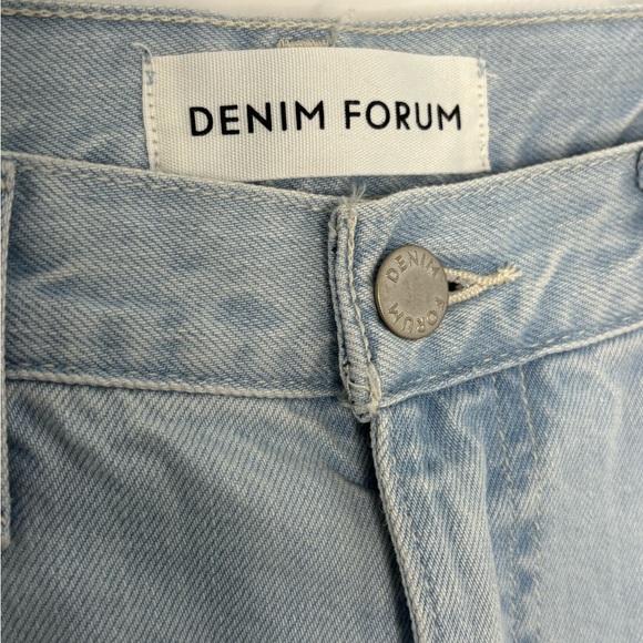 Denim Forum 90’s Lite Blue Wide Leg Cargo Jeans - Picture 3 of 13